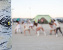 Tree Tribe performing at the Trees on playa.