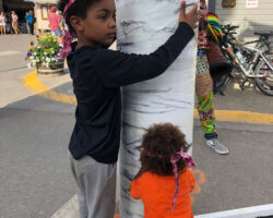 Tree hugging and exploring!