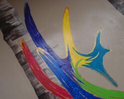 Detail of the famous bull elk antlers.