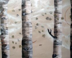 Magic graphics rendered with stencils and aerosol paint.